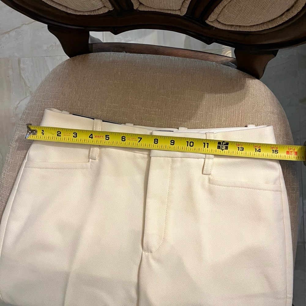 NEW W/ TAGS Banana Republic Lido Straight Italian Wool Pant size 4P, Cream Color - Picture 14 of 14